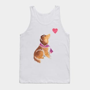 Watercolour Shetland Sheepdog Tank Top